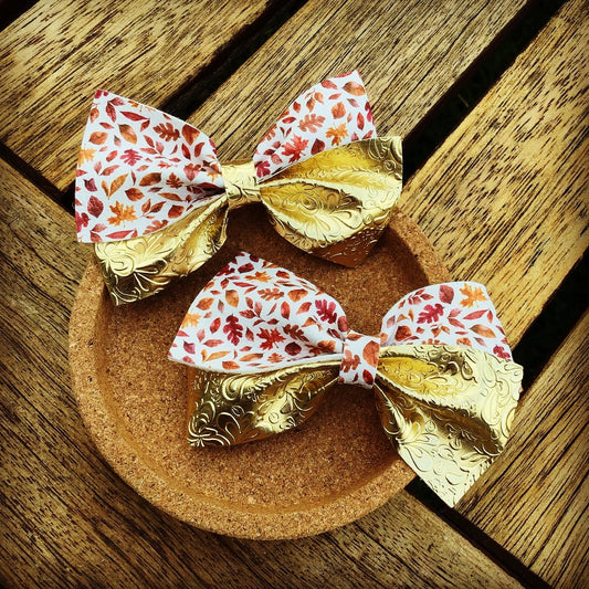 Autumn Leaves Twist Bow