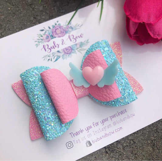 Heart Wings Embellished bow