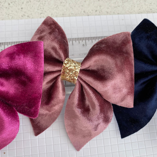 Crushed Velvet Sailor Bow