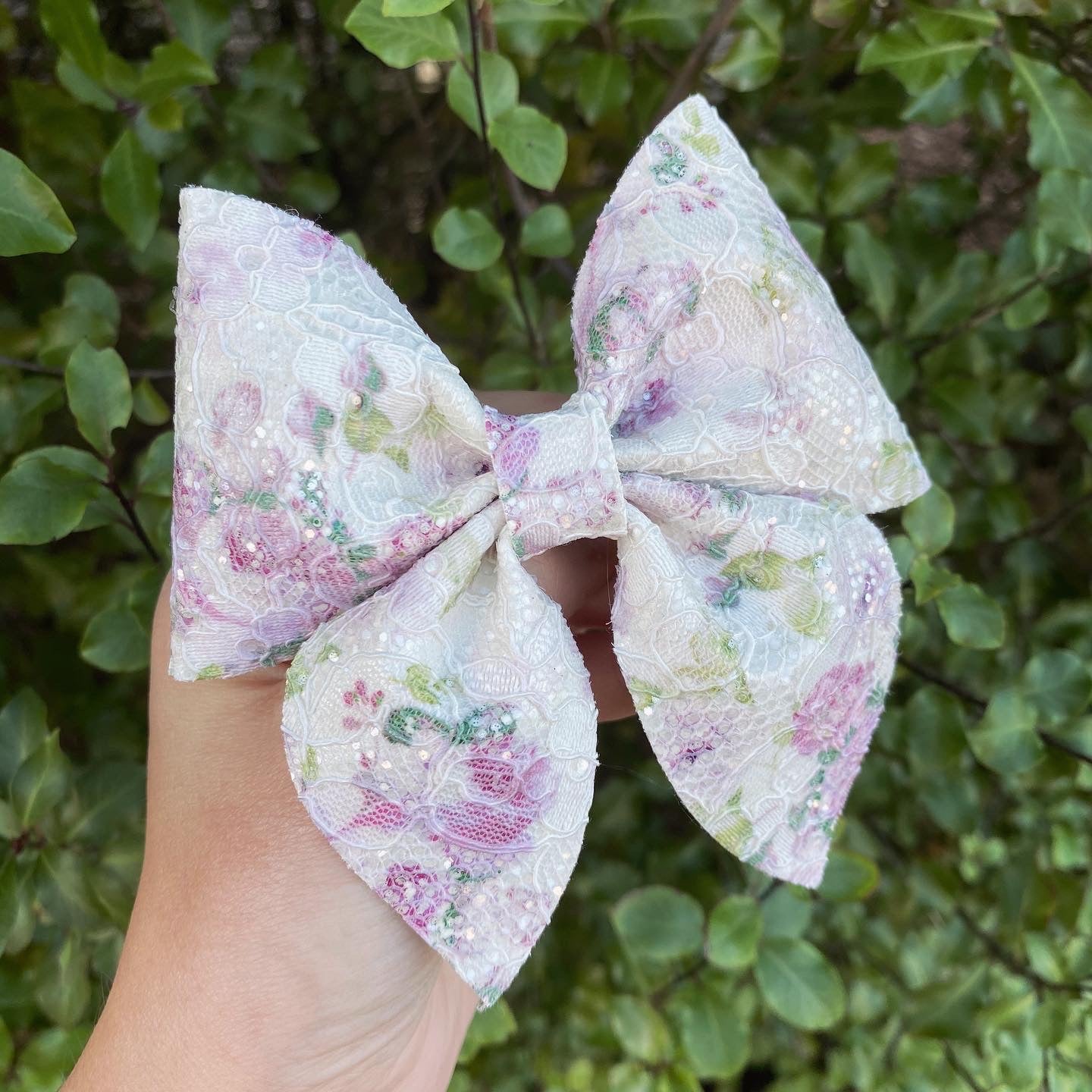 Floral Lovely Lace Sailor Bow