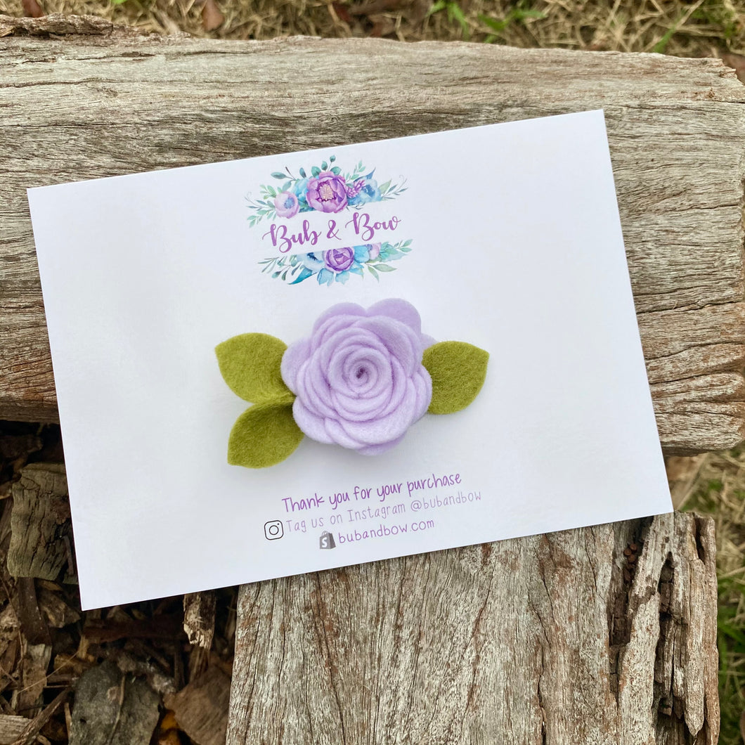 Mini Felt Bloom (Lavender Kiss)