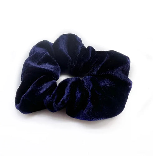 Navy Velvet Scrunchie