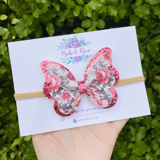 Ruby Pinched Butterfly Bow