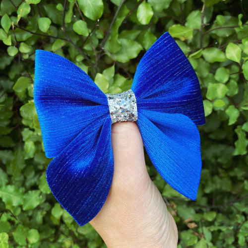 Luxe Velvet Sailor Bow (Blue)