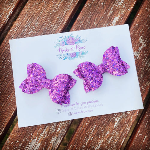 Purple Holo Mini Beauty Piggy Clips