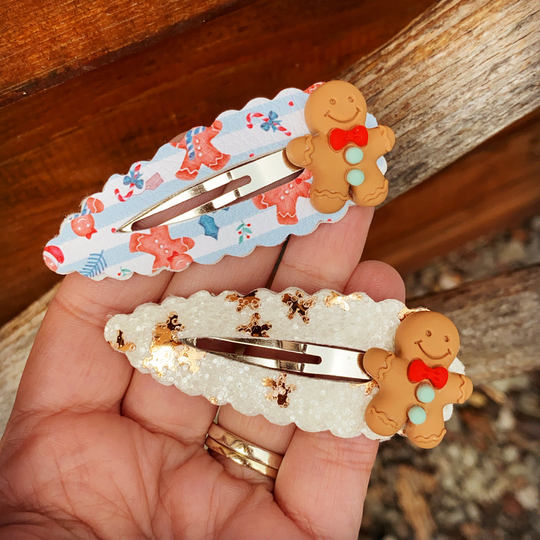 Gingerbread Snap Clips (6cm)