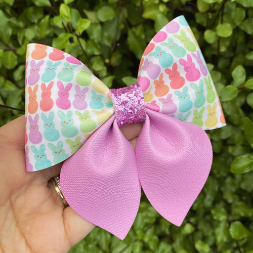 Pastel Rainbow Bunny Sailor bow