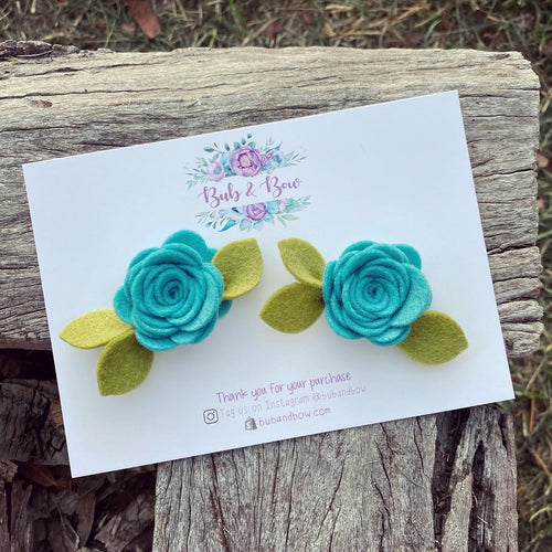 Mini Felt Bloom Piggys (Cerulean)