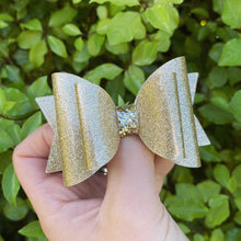 Load image into Gallery viewer, Gold Glitter Gloss Dolly Bow