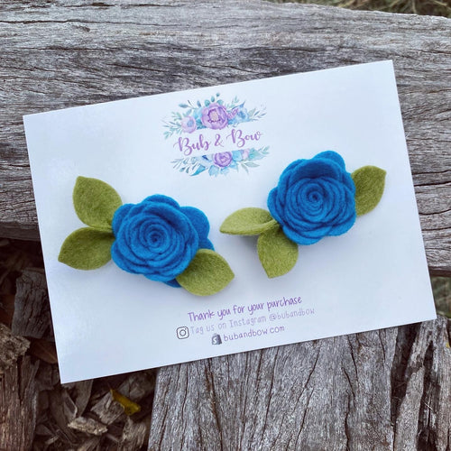 Mini Felt Bloom Piggys (Turquoise)