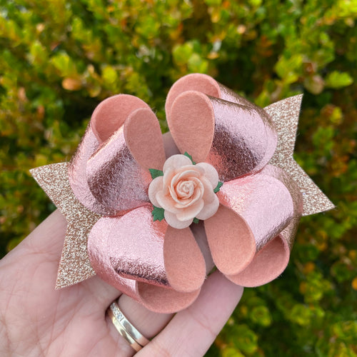 Rose Gold Deluxe Posey Bow