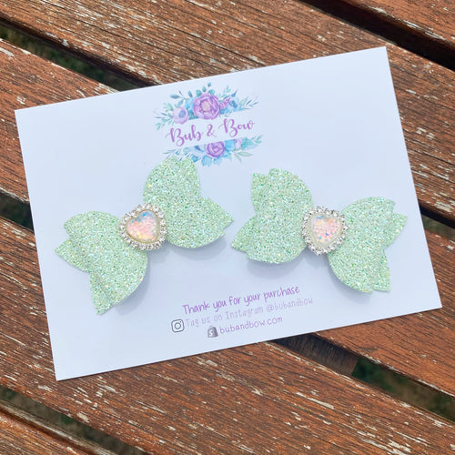 Heart Embellished Mini Beauty Bows