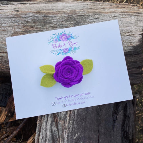 Mini Felt Bloom Single (Plum Jam)