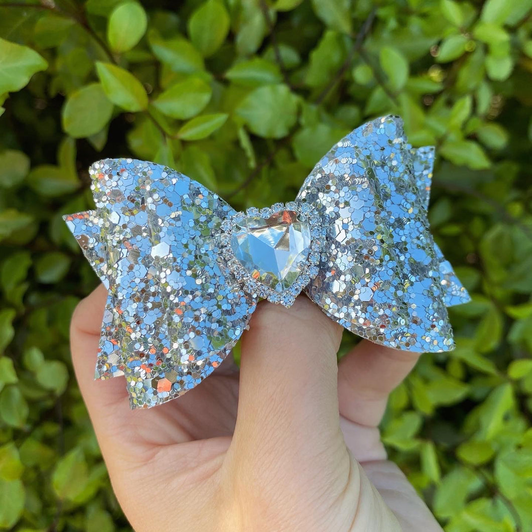 Classic Silver Embellished Dolly Bow