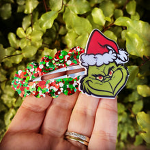 Load image into Gallery viewer, Mr Grinch Large Snap Clip