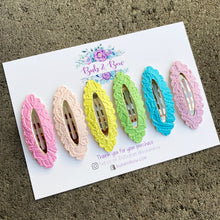 Load image into Gallery viewer, Gelato Oval Scalloped Snap Clip Set (5cm)