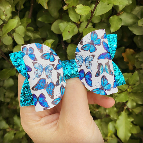 Blue Butterfly World Beauty bow