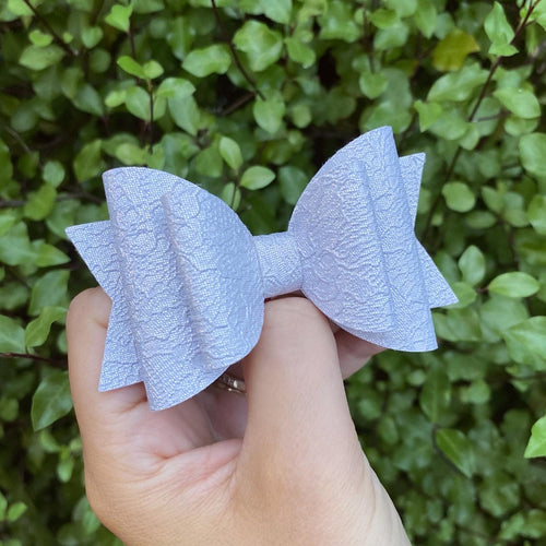 Metallic Pastel Lace Dolly bow