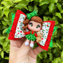 Load image into Gallery viewer, Gingerbread Girl Clay bow (11cm)