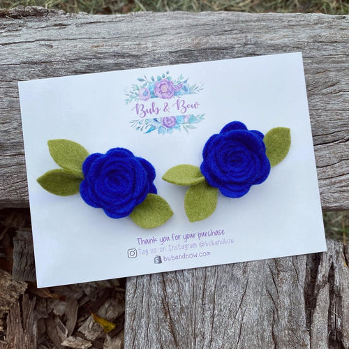 Mini Felt Bloom Piggys (Cobalt Blue)