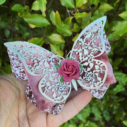 Filigree Butterfly Bow (Silver)