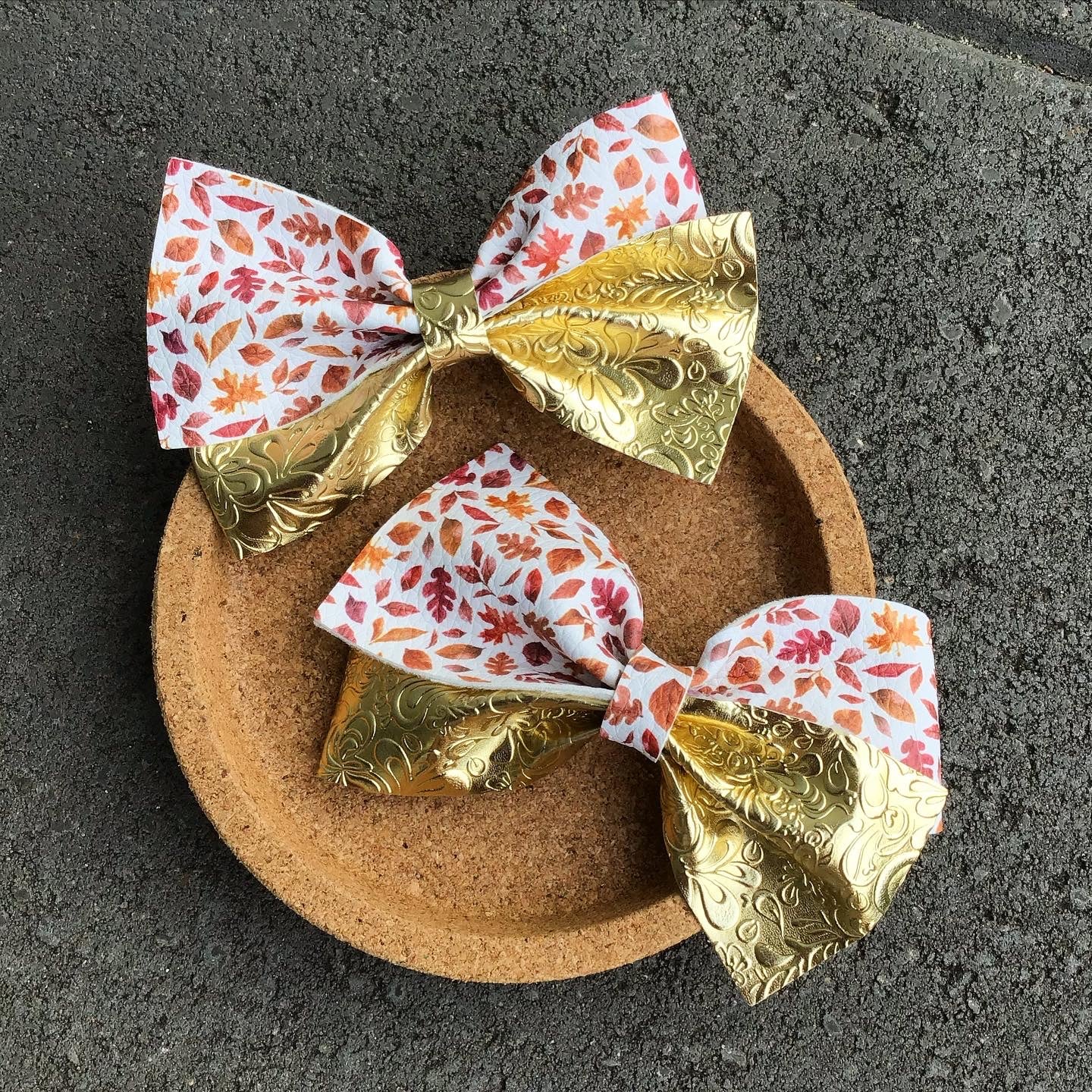 Autumn Leaves Twist Bow