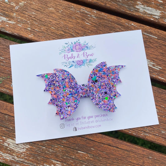 Bat Glitter Bow