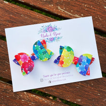 Load image into Gallery viewer, Rainbow Dots Mini Beauty bow