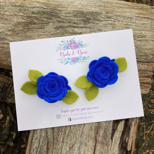 Mini Felt Bloom Piggys (Royal Blue)