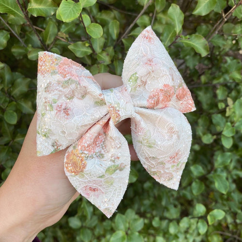 Floral Lovely Lace Sailor Bow