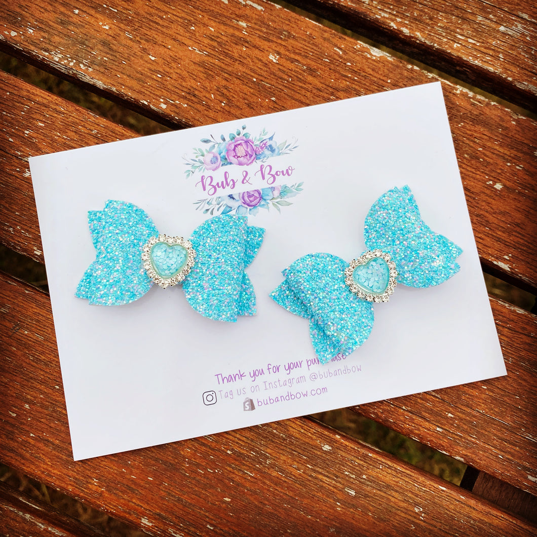 Heart Embellished Mini Beauty Bows