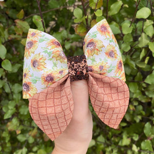 Sunflower Fields Sailor Bow