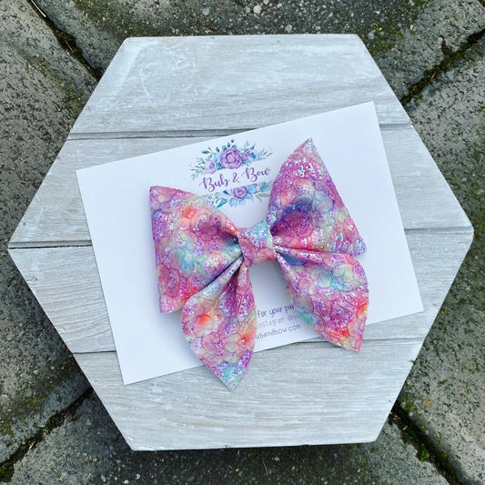 Watercolour Lace Sailor Bow