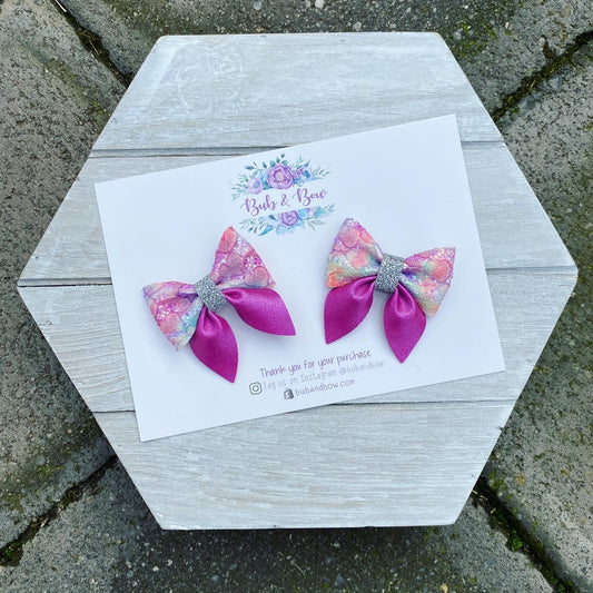 Watercolour Lace Mini Sailor Bows