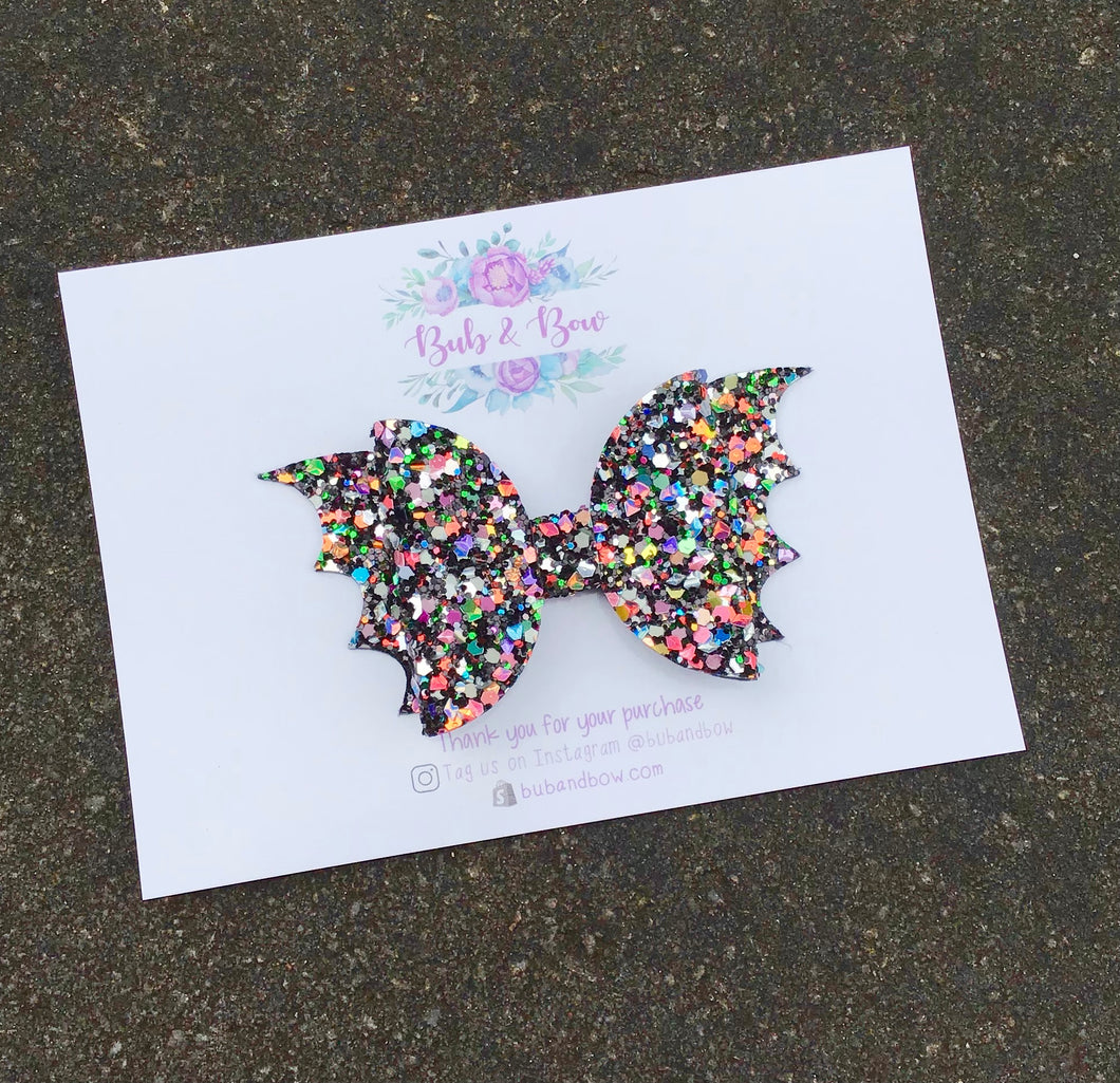 Jewels Glitter Bat Bow