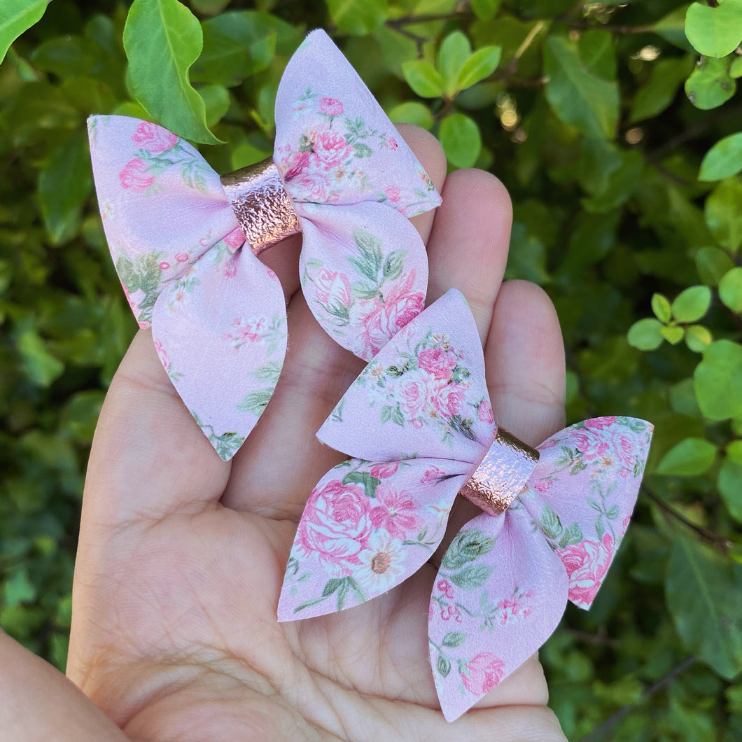 Pretty Floral Mini Sailor Bows