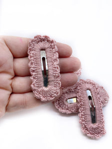 Crochet Snap Clip Pair (5 colours)