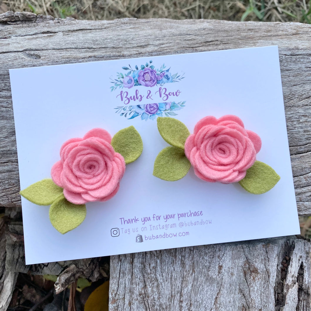 Mini Felt Bloom Piggys (Strawberry Kiss)