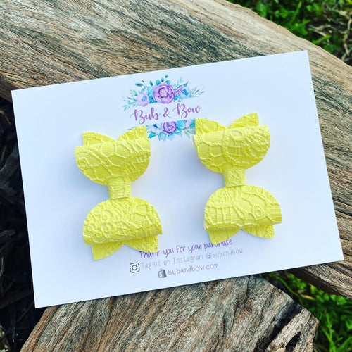 Lemon Gelato Lace Embossed Mini Beauty piggys