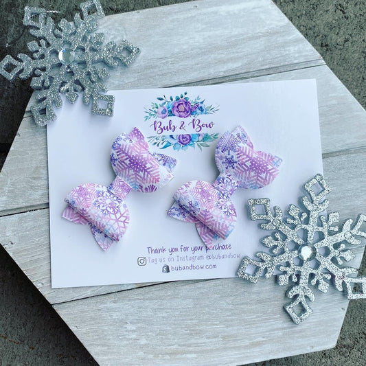 Snowflake Wonderland Mini Beauty bow