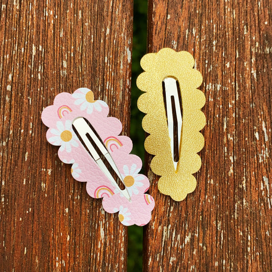 5cm Daisy Snap Clip Pair