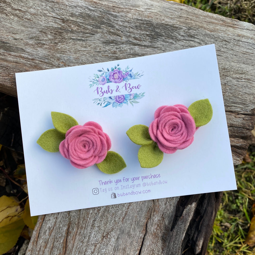 Mini Felt Bloom Piggys (Candy Pink)