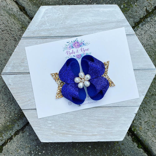 Royal Blue Deluxe Posey Bow