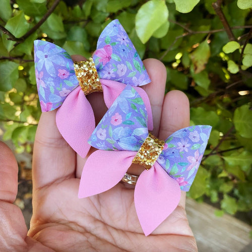 Spring Flower Fields Mini Sailor Bow