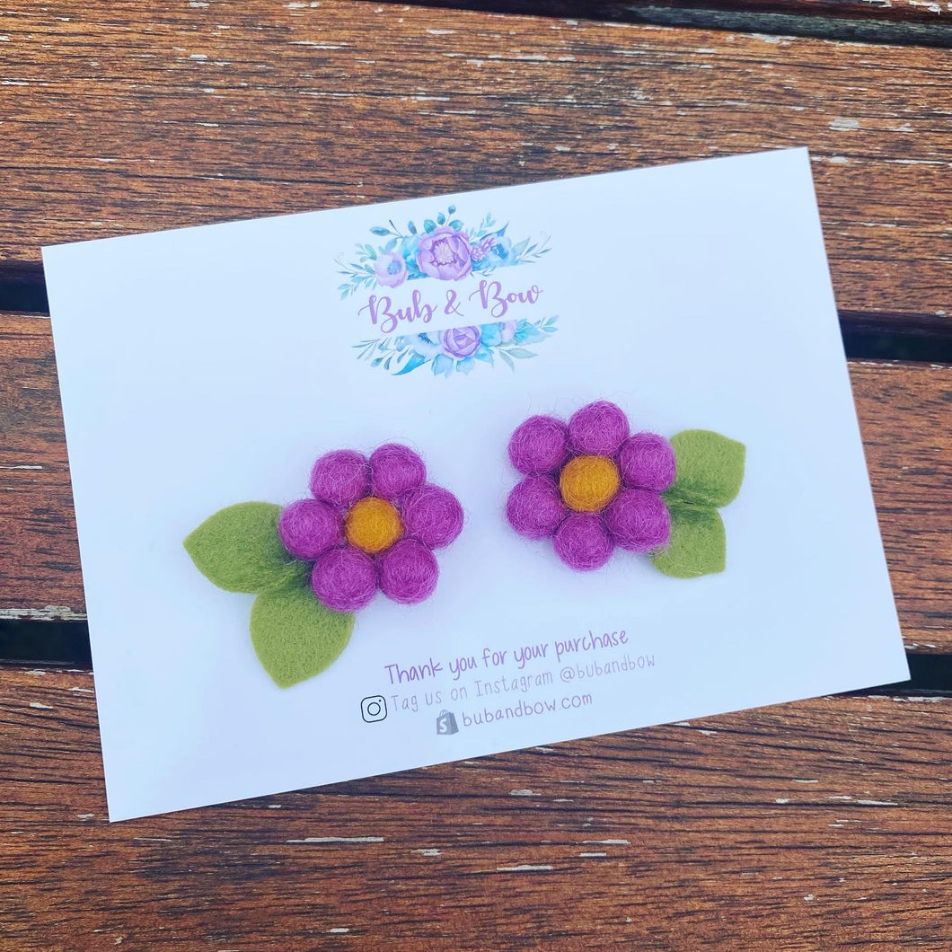 Felt Ball Flower Piggys