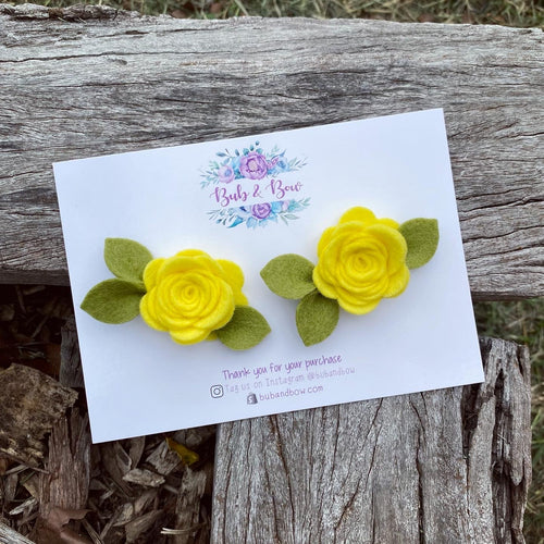 Mini Felt Bloom Piggys (Canary Yellow)