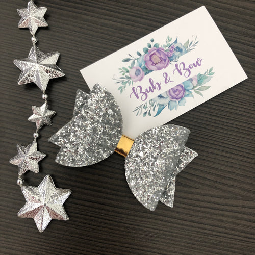 Classic Christmas 'Dolly' Glitter bow (single)