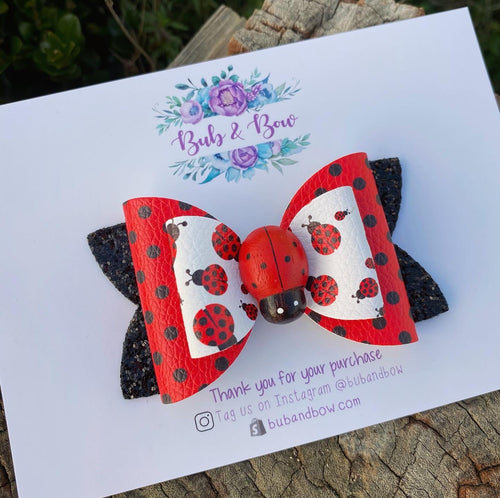 Ladybug Embellished Imogen Bow