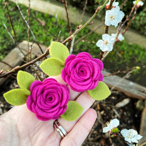 Mini Felt Bloom Piggys (Raspberry Jam)