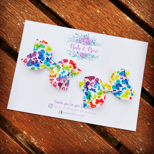 Rainbow Butterflies Mini Beauty Bows